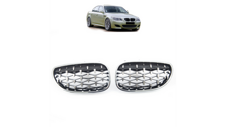 Grill sportowy Gloss Black & Chrome BMW 5 E60 E61 2003-2010
