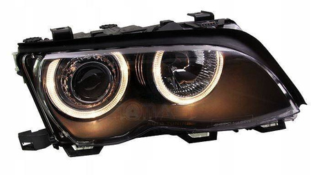 Reflektory przednie BMW E46 RINGI BLACK Sedan/Touring