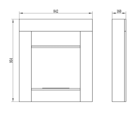 Biokominek Concrete Loft