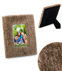 RAMKA NA ZDJĘCIE 19 X 24 CM FUTRZANA NOWOCZESNA REGULOWANA DEKORACYJNA DO WNĘTRZ