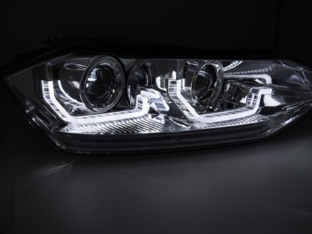 Reflektory lampy soczewkowe LED DRL VW Polo VI 2G (2017–2021) | Dynamiczny kierunkowskaz