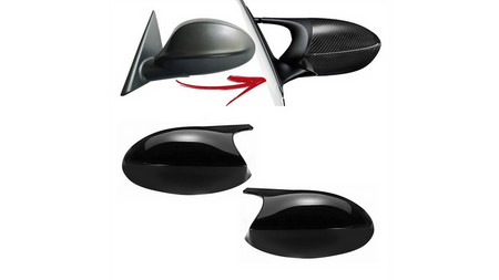 Zestaw osłon lusterek bocznych Gloss Black BMW 1 E81 E82 E87 E88 3 E90 E91 E92 E93 przed liftem 2007-2010