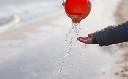 Silikonowe Wiaderko Konewka Scrunch - Miętowy