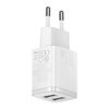 Ładowarka sieciowa Baseus Compact Quick Charger, 2x USB, 10.5W (biała)