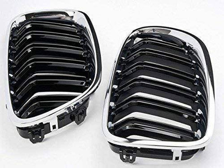 GRILL (NERKI) BMW E60 E61 BLACK CHROM LOOK M5