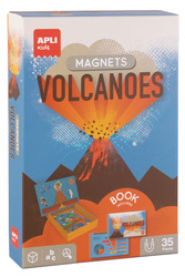 Magnetyczna układanka edukacyjna z książeczką Apli Kids - Wulkany