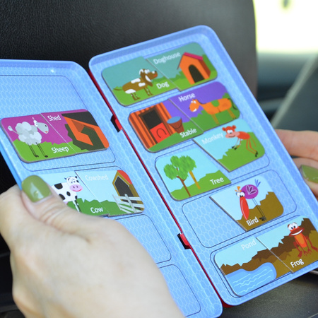 Gra magnetyczna The Purple Cow - Puzzle Zwierzęta i ich domy