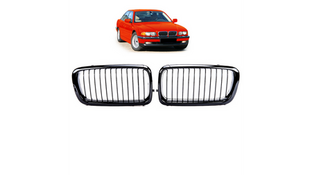 Grill sportowy pojedyncze żeberka Gloss Black BMW 7 E38 1994-2001