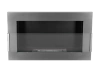 Biokominek wiszący z szybą  650x400 inox