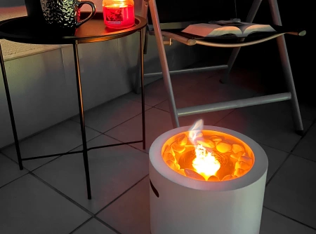 Biokominek wolnostojący Moon Mini biały mat