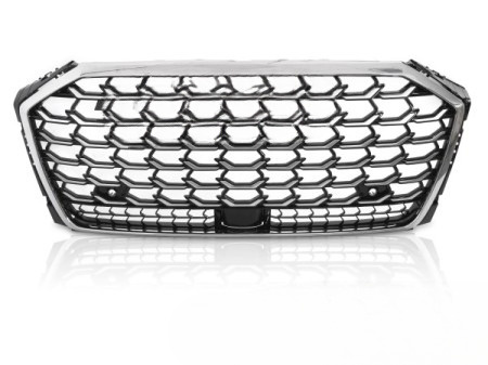 Grill sportowy S‑Style Black Chrome PDC Audi A8 D5 (od 2021)