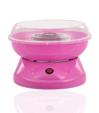 MASZYNA DO WATY CUKROWEJ RÓŻOWA URZĄDZENIE ELEKTRYCZNE DO ROBIENIA WATY DO ZABAWY MIARKA PATYCZKI DLA DZIECI DOROSŁYCH NA PRZYJĘCIA IMPREZY