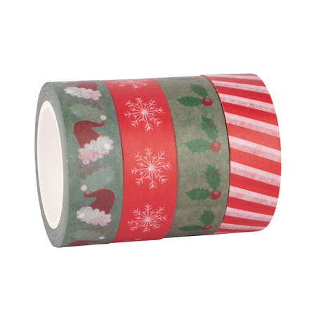Taśmy dekoracyjne washi Apli Kids - Christmas 4 szt.