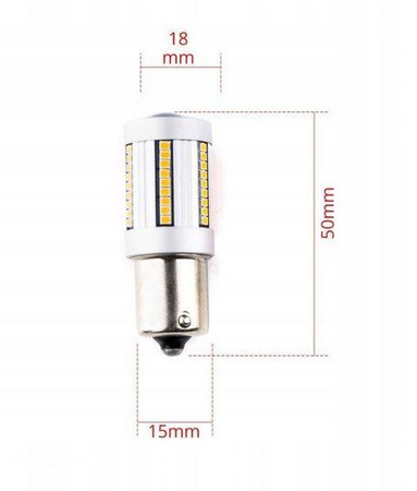 Żarówki Led 12v Do Auta P21w Canbus Pomarańczowe