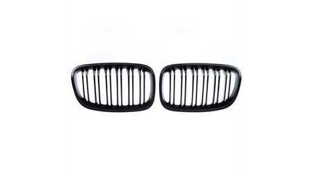 Grill sportowy podwójne żeberka Matt Black BMW 1 F20 F21 przed liftem 2011-2015