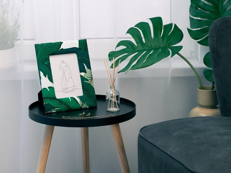 ZESTAW DWÓCH RAMEK NA ZDJĘCIA BUTELKOWA ZIELEŃ\TROPIKALNE LIŚCIE NOWOCZESNA REGULOWANA