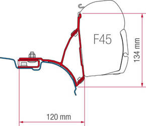 Adapter do markizy F45S VW T5 i T6 Transporter Multivan - Fiamma