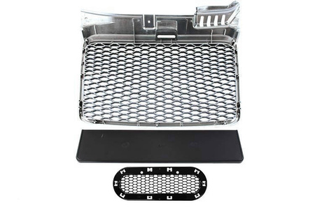 GRILL AUDI A4 B7 RS-STYLE CHROME-BLACK (04-08)