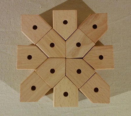 Drewniane klocki konstrukcyjne Mini Trigonos S - 42 el.