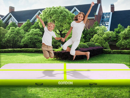 Airtrack 4 m zielony ścieżka akrobatyczna mata gimnastyczna