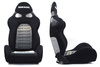 Fotel sportowy CUGA Welur Bride Black Grey