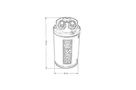 Oil catch tank 0.7L 15mm D1Spec Red