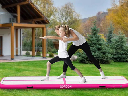 Airtrack 4 m różowy ścieżka akrobatyczna mata gimnastyczna