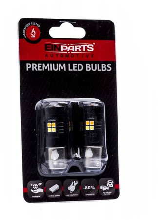 Żarówki Led Samochodowe P21/5W Pomarańczowy BIały Amber White