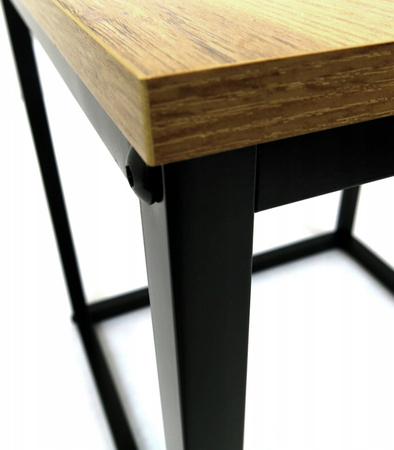 STOLIK KAWOWY 2-CZĘŚCIOWY ZESTAW KWADRATOWYCH STOLIKÓW LOFT INDUSTRIAL