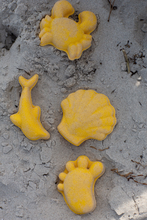 Silikonowe Foremki do piasku 4 szt. Scrunch - Błękitny