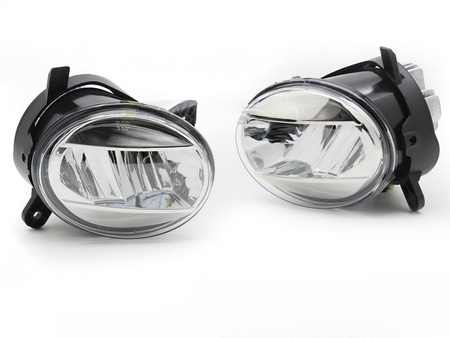 Halogeny Światła Przeciwmgielne Chrome Clear LED  Audi A4 B8, A6 C6, Q5