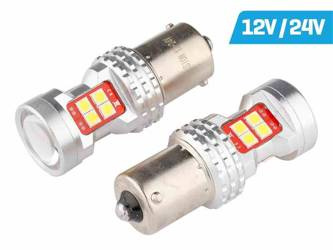 Żarówka VISION R5W/R10W BA15s 12/24V 13x 3030 SMD LED, nonpolar, CANBUS, biała, 2 szt.