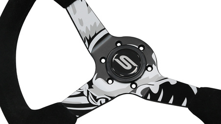 Kierownica SLIDE 350mm offset:90mm Zamsz Hydrografika