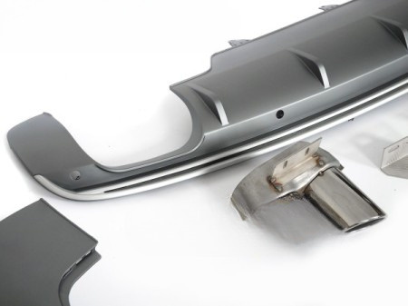 Dyfuzor Zderzaka Tył z Końcówkami – Audi Q5 8R (2008-2012) – Sport S Style Silver