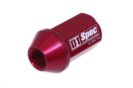 Nakrętki M12x1.5 Alu 40mm D1Spec Orginal Red Stożek