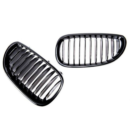GRILL NERKI BMW E60 E61 03-10 SINGLE GLOSSY BLACK