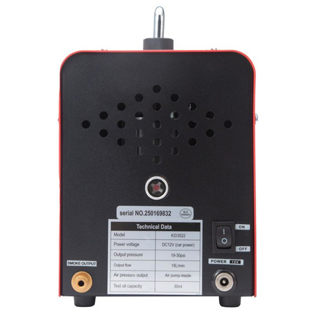 Generator dymu do sprawdzania szczelności układów 12V 18l/min 30ml KD3522