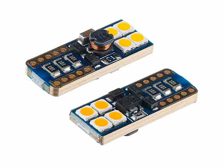 Żarówka VISION WY5W (T10) 12/24V 8x 3030 SMD LED, nonpolar, CANBUS, pomarańczowa, 2 szt.