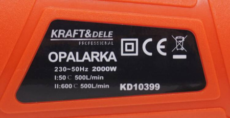 Wypalarka do chwastów 2000W + dysze KD10399