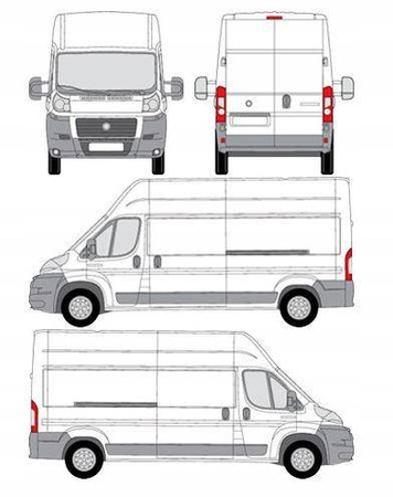 Platforma dachowa bagażowa Cruz Fiat Ducato L3H3