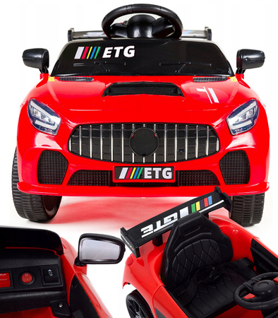 AUTO NA AKUMULATOR SAMOCHÓD CABRIO ELEKTRYCZNY SOLIDNY SPOILER PILOT LED BUJAK WOLNY START