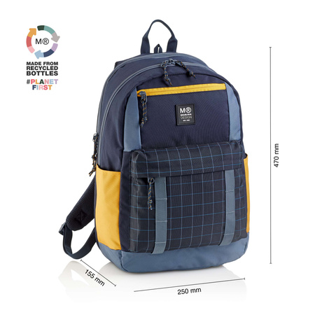 Plecak trzykomorowy Amsterdam Miquelrius - Rider Black 28L