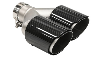 Końcówka Tłumika 101mmx2 wejście 63mm Prawa Carbon Gloss