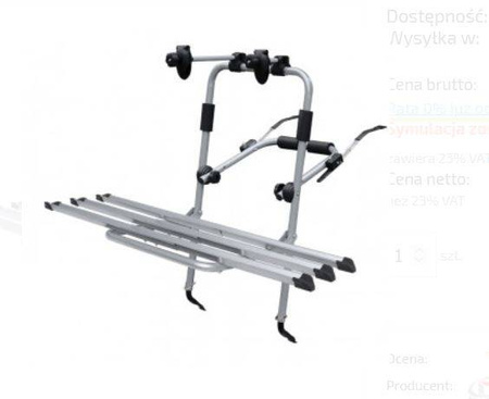 Bagażnik rowerowy na tylą klapę MENABO LOGIC 3 