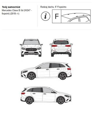 Bagażnik dachowy CRUZ AIRO FUSE DARK Mercedes B W247