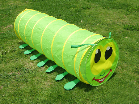 TUNEL DLA DZIECI GĄSIENICA NAMIOT TOR PRZESZKÓD DO DOMU DO OGRODU SAMOROZKŁADANY TORBA