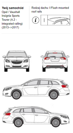 Bagażnik dachowy CRUZ S-FIX Insignia Sports Tourer
