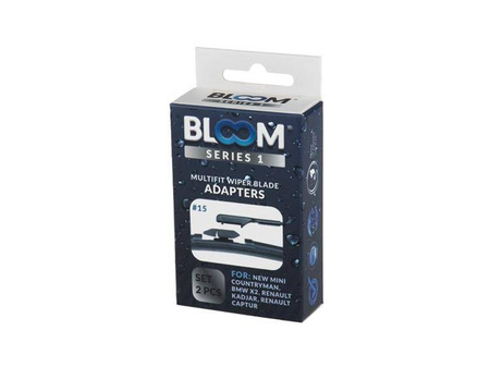 Adaptery #15 do piór wycieraczek bezszkieletowych BLOOM M10, 2 szt.