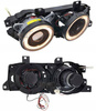 Reflektory lampy przednie bmw e34 black ringi