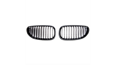 Grill sportowy pojedyncze żeberka Gloss Black  BMW 5 (E60) Sedan (E61) Touring 2003-2010
